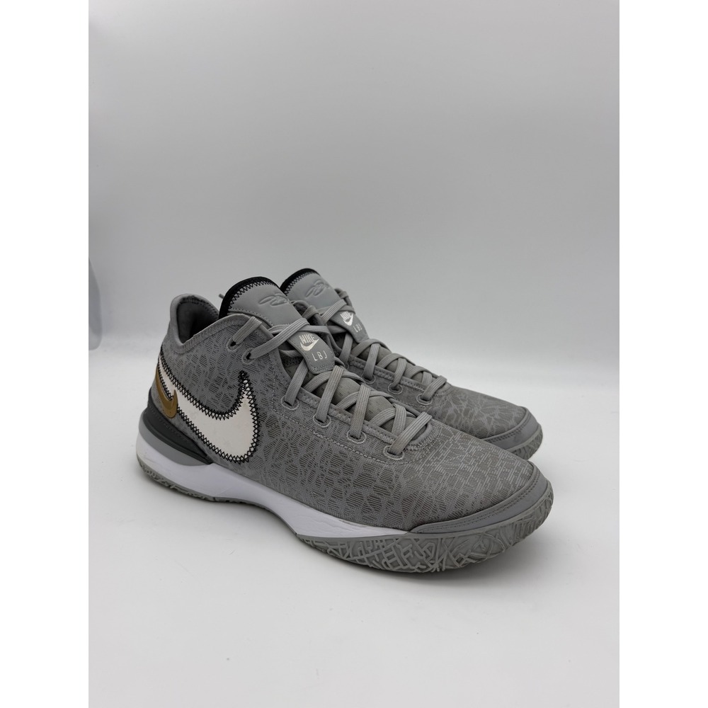 Nike LeBron NXXT Gen Wolf Grey Metallic Gold Basketball Shoes DR8784-004 Mens 12